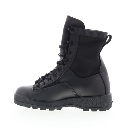 McRae Army Temperate Made In USA 3BTW Mens Black Leather Tactical Boots