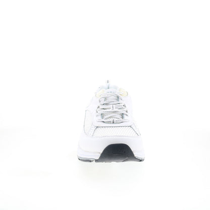 Drew Aaron 40893-02 Mens White Narrow Leather Lifestyle Sneakers Shoes