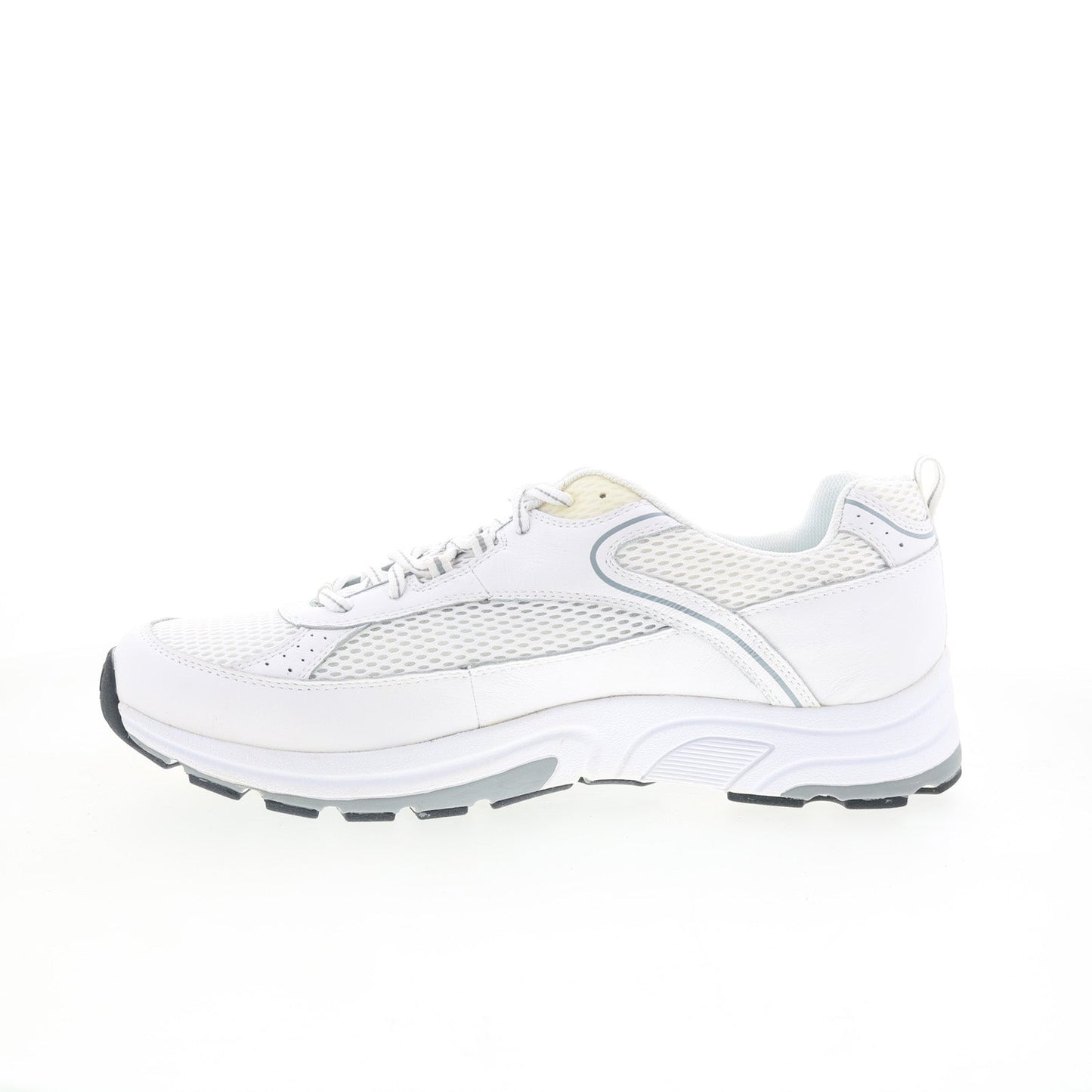Drew Aaron 40893-02 Mens White Narrow Leather Lifestyle Sneakers Shoes