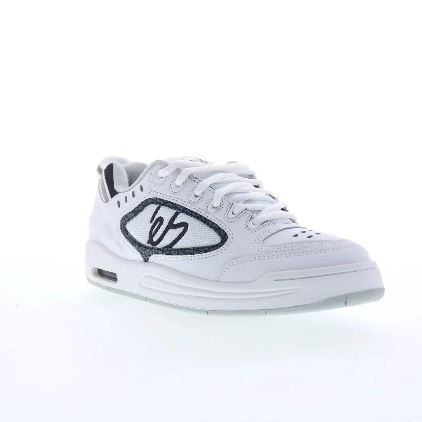 ES Creager 5102000062126 Mens White Leather Skate Inspired Sneakers Shoes