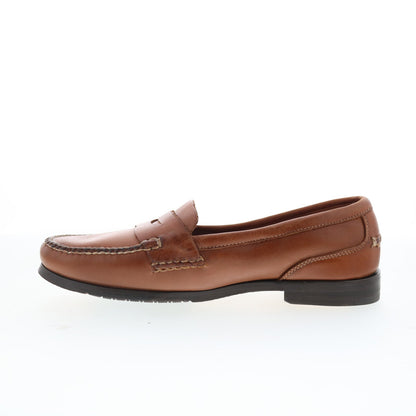 T.B. Phelps Marco 523-10 Mens Brown Leather Loafers & Slip Ons Penny Shoes