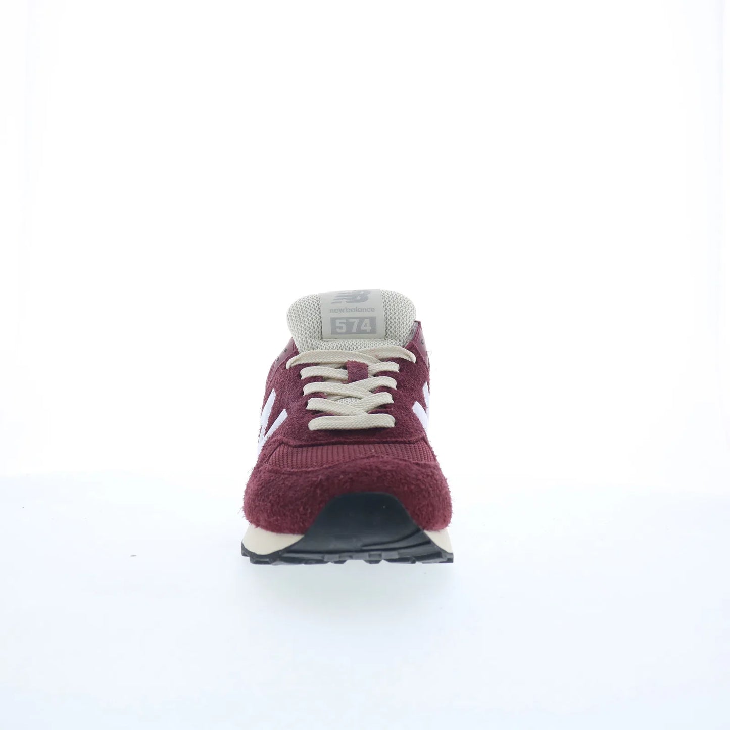 New Balance 574 U574RBK Mens Red Suede Lace Up Lifestyle Sneakers Shoes