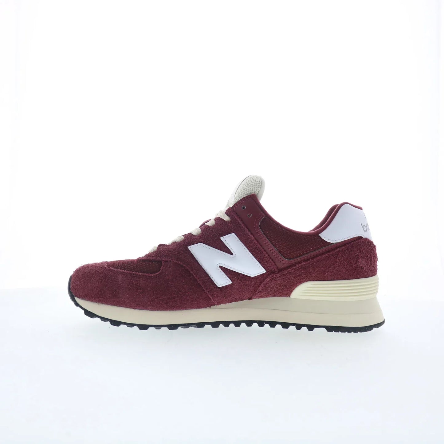 New Balance 574 U574RBK Mens Red Suede Lace Up Lifestyle Sneakers Shoes
