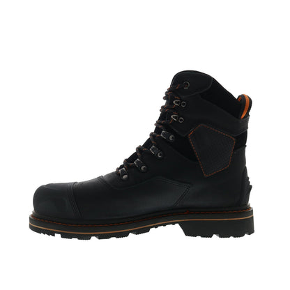 Hoss Range 60108 Mens Black Wide Leather Lace Up Work & Safety Boots