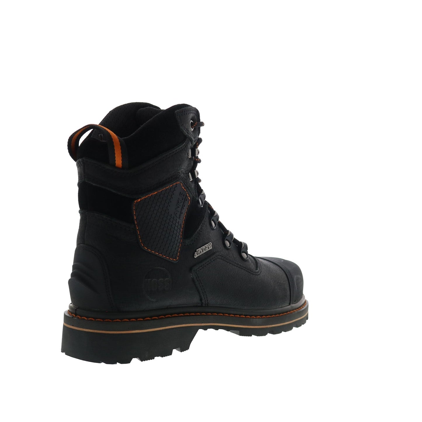 Hoss Range 60108 Mens Black Wide Leather Lace Up Work & Safety Boots