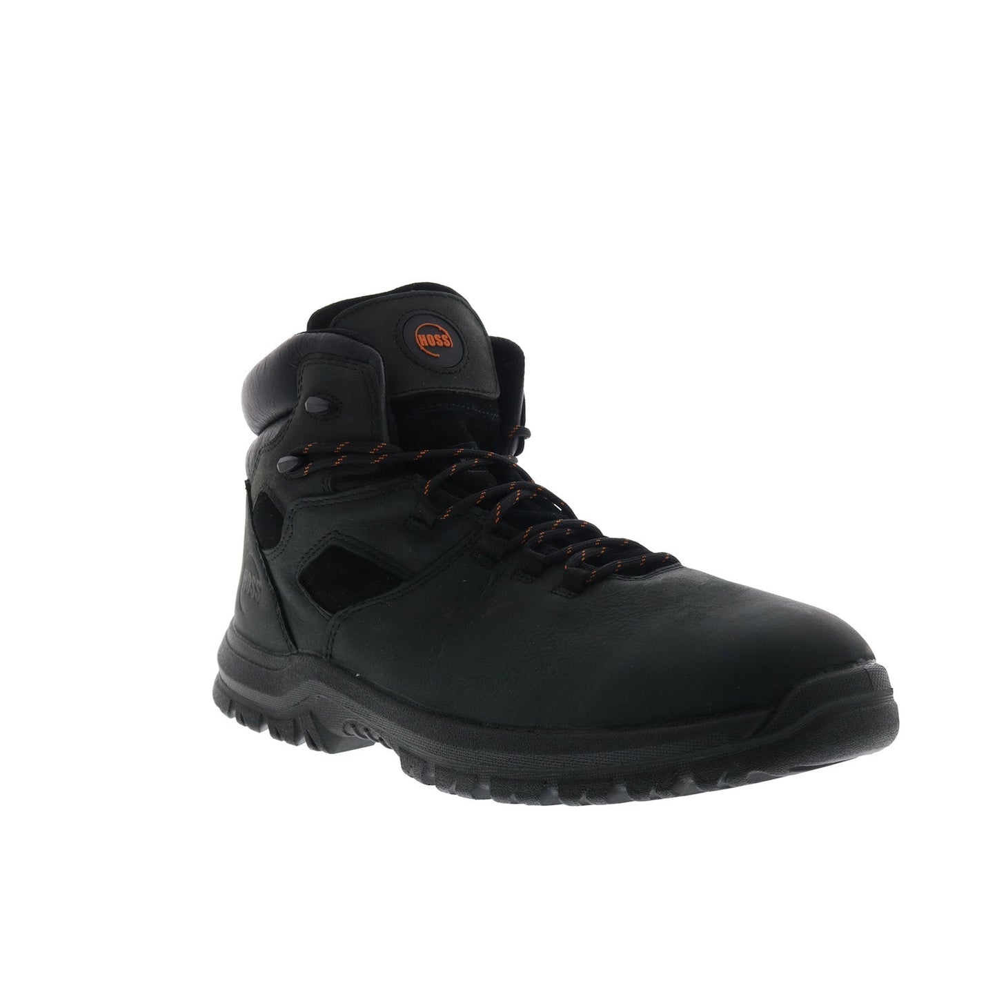 Hoss Lorne Soft Toe 60174 Mens Black Wide Leather Work & Safety Boots