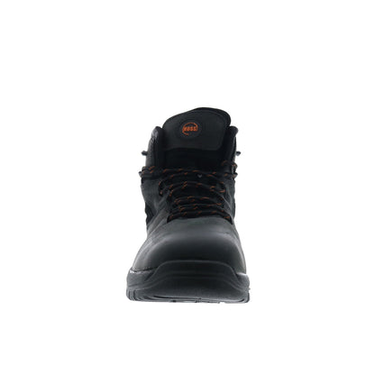 Hoss Lorne Soft Toe 60174 Mens Black Wide Leather Work & Safety Boots