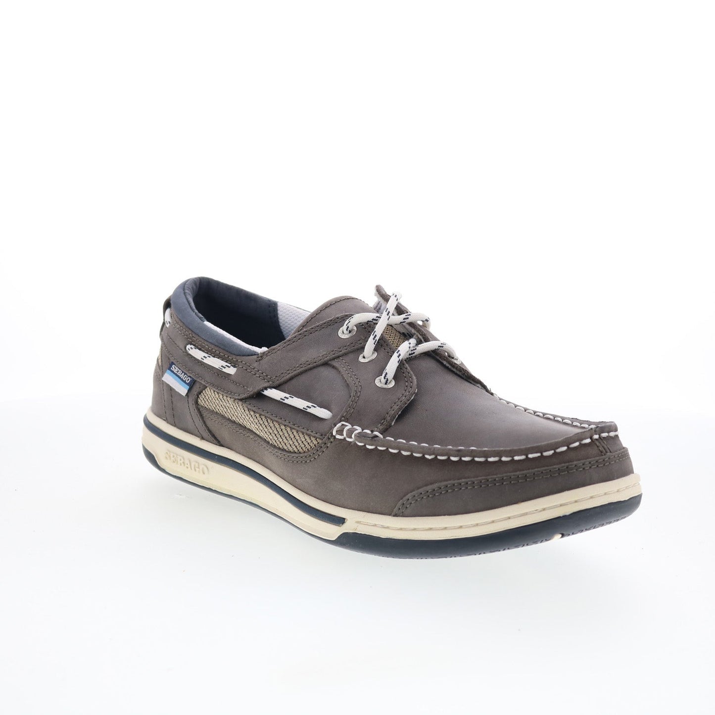 Sebago Triton Three Eyelets Nubuck Mens Brown Loafers & Slip Ons Boat Shoes