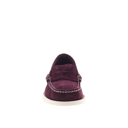 Sebago Dan Boat Flesh Out Mens Burgundy Loafers & Slip Ons Penny Shoes