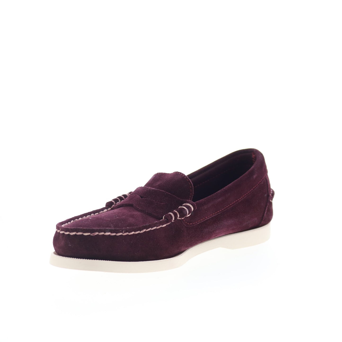 Sebago Dan Boat Flesh Out Mens Burgundy Loafers & Slip Ons Penny Shoes