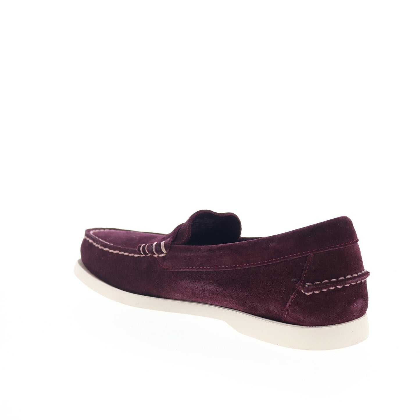 Sebago Dan Boat Flesh Out Mens Burgundy Loafers & Slip Ons Penny Shoes