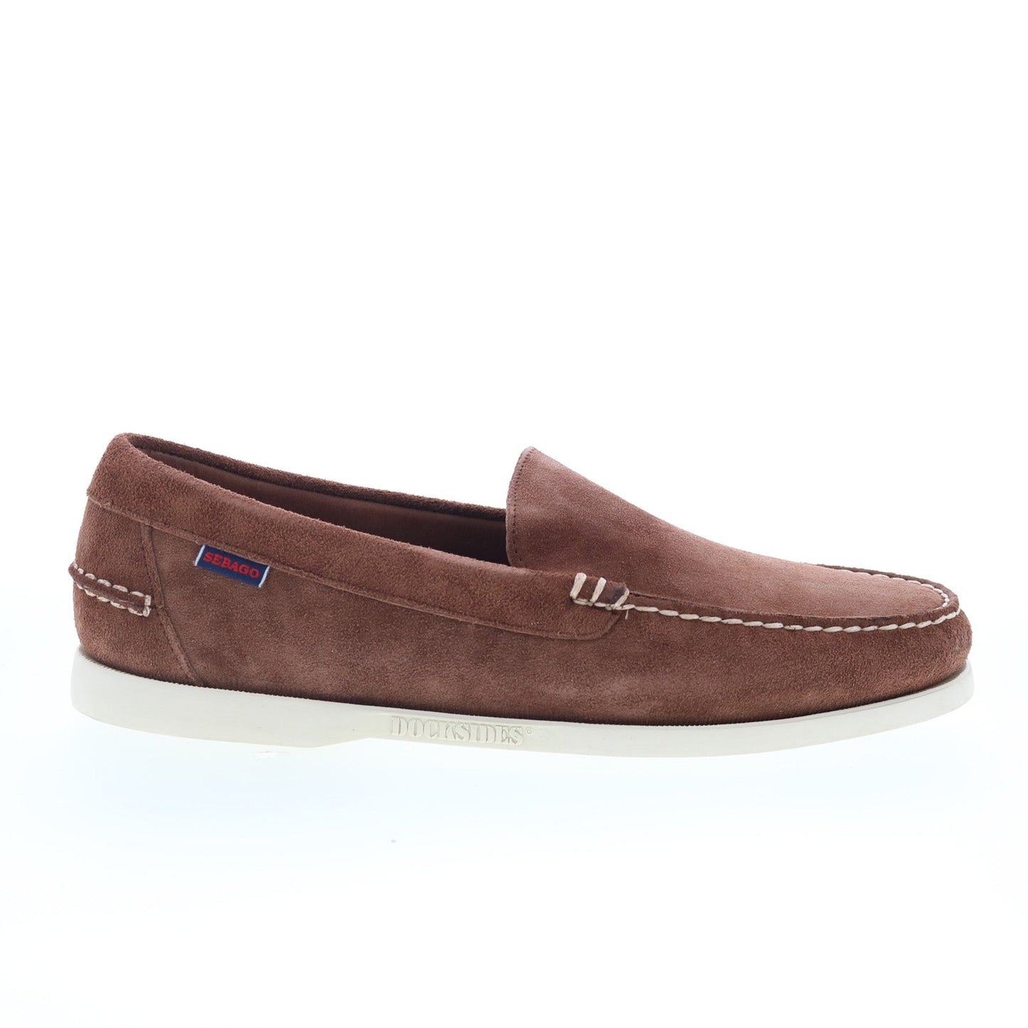 Sebago Frank Boat Roughout Mens Brown Suede Loafers & Slip Ons Casual Shoes
