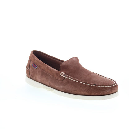 Sebago Frank Boat Roughout Mens Brown Suede Loafers & Slip Ons Casual Shoes