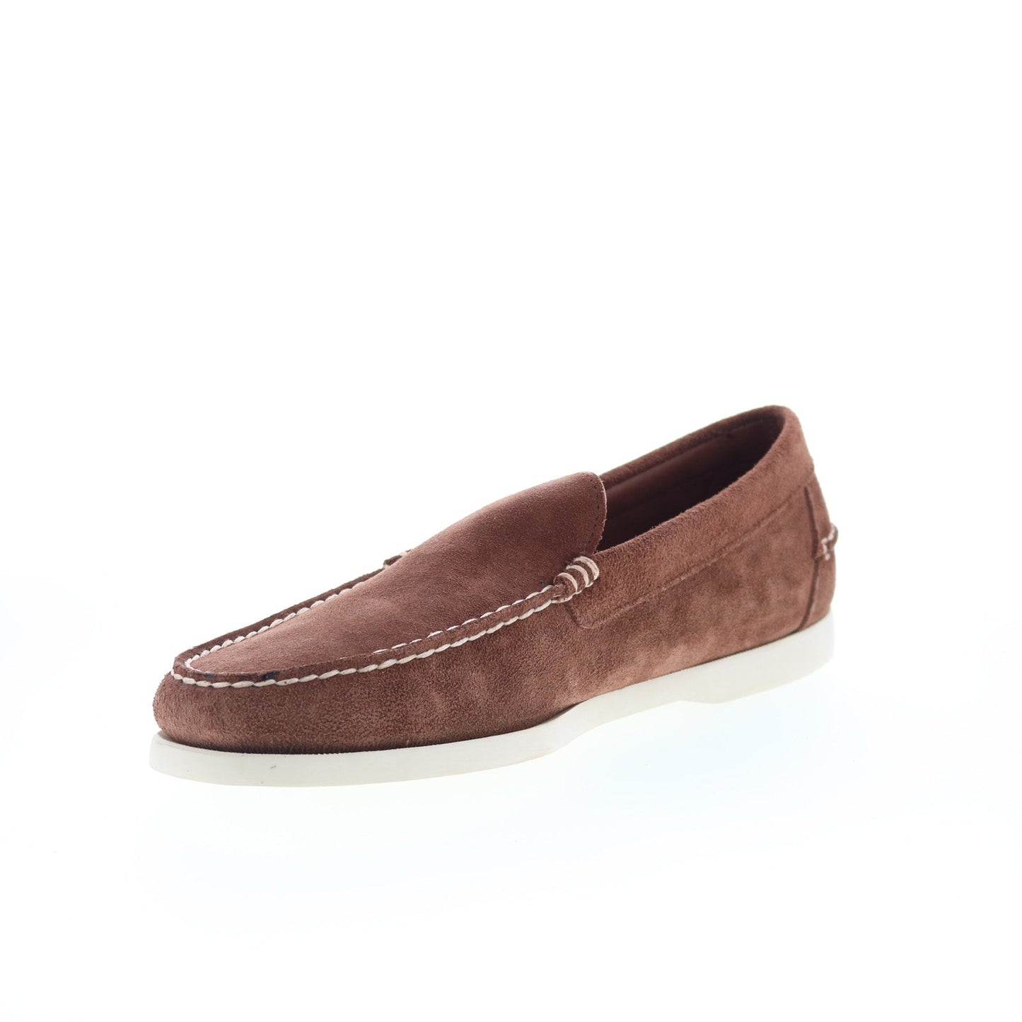 Sebago Frank Boat Roughout Mens Brown Suede Loafers & Slip Ons Casual Shoes