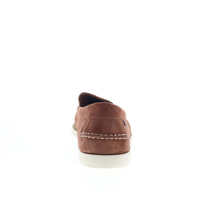 Sebago Frank Boat Roughout Mens Brown Suede Loafers & Slip Ons Casual Shoes