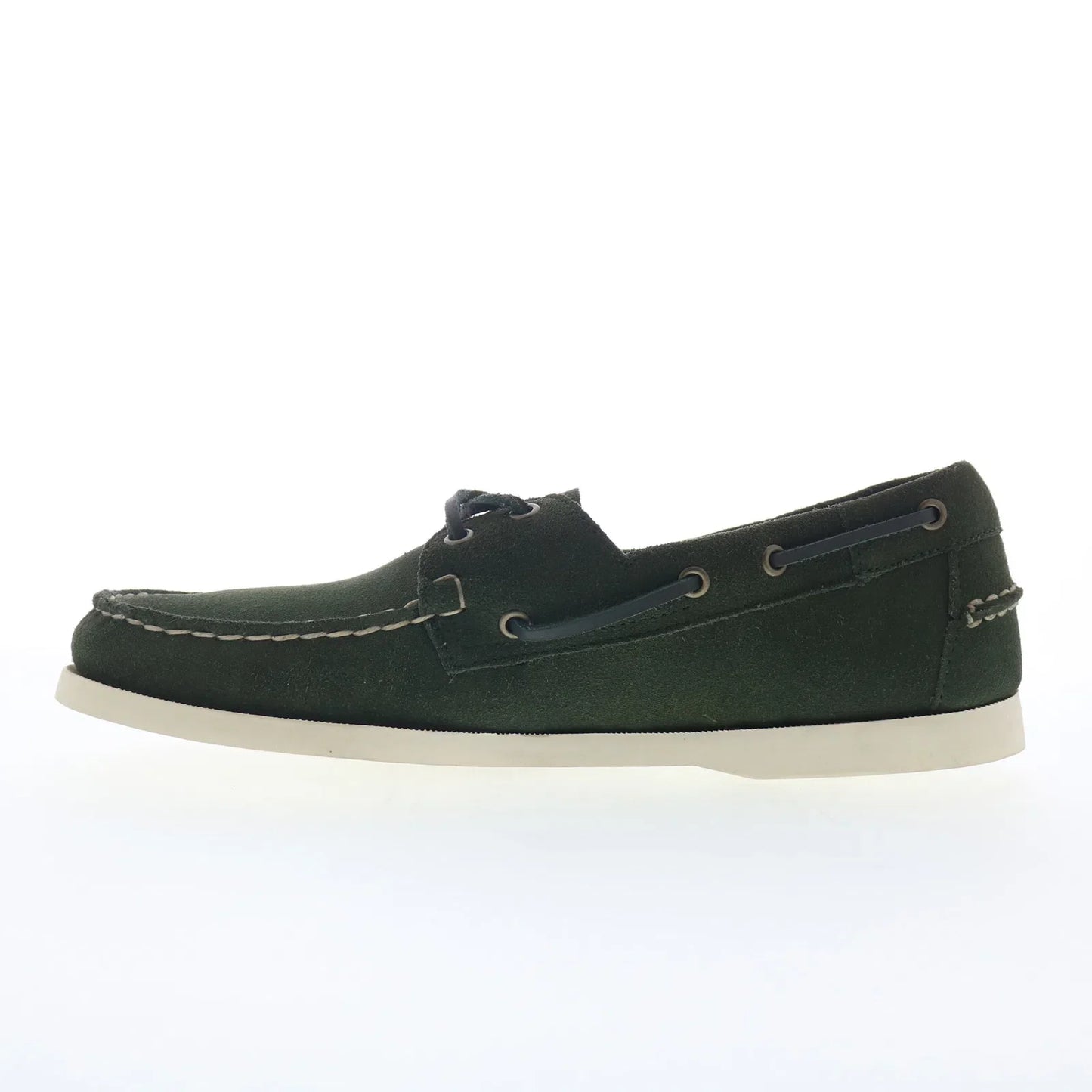 Sebago Portland Flesh Out Mens Green Suede Loafers & Slip Ons Boat Shoes