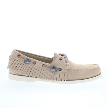 Sebago Portland Fringes 741148W-906 Mens Beige Loafers & Slip Ons Boat Shoes