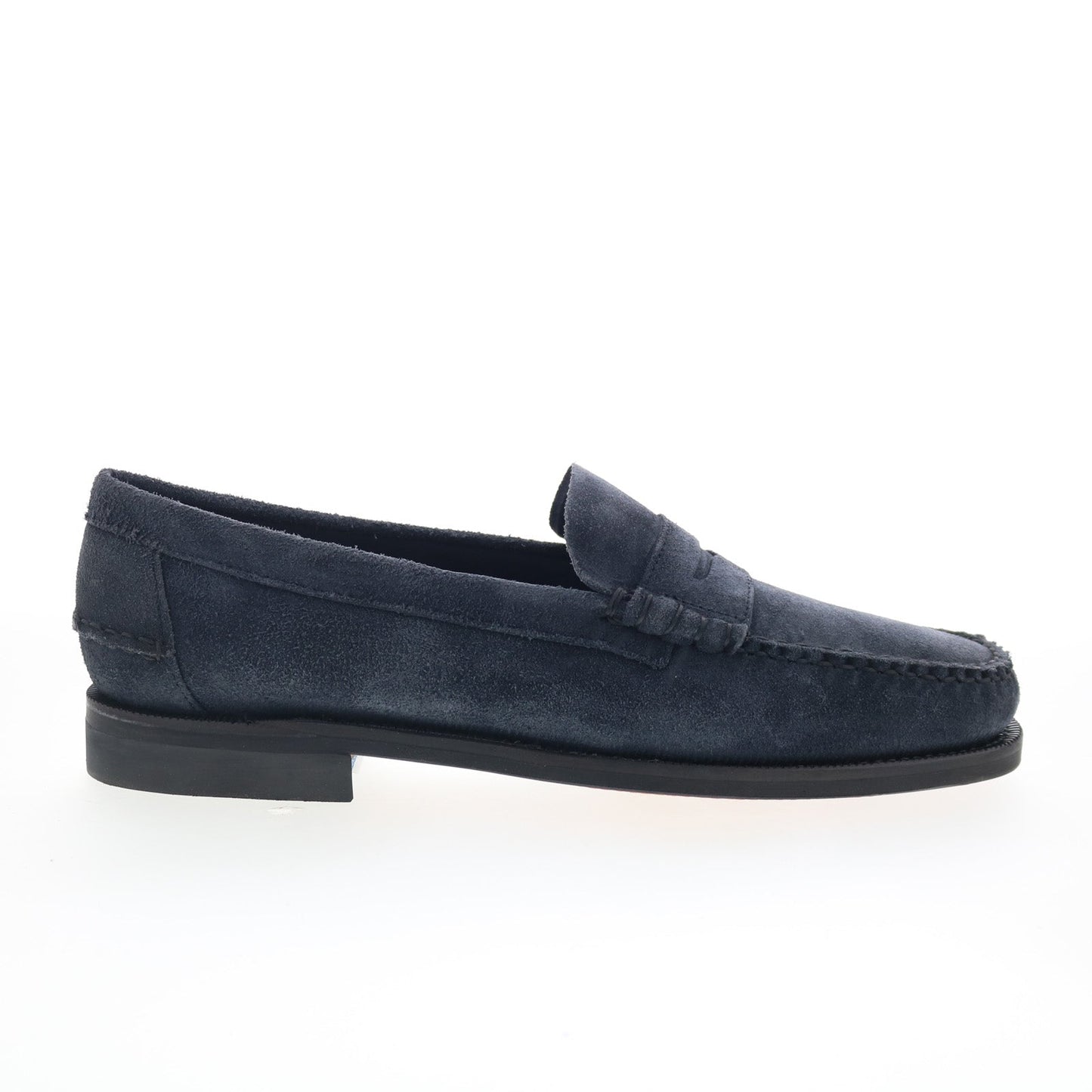 Sebago Classic Dan Flesh Out Mens Blue Suede Loafers & Slip Ons Penny Shoes