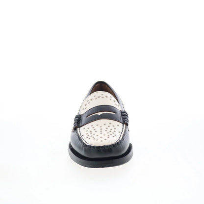 Sebago Dan Studs 77112RW-987 Mens Black Loafers & Slip Ons Penny Shoes