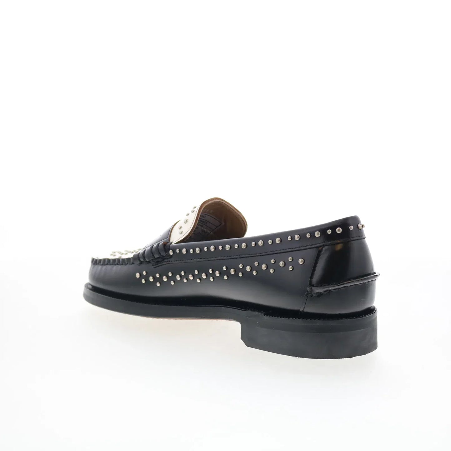 Sebago Dan Studs 77112RW-987 Mens Black Loafers & Slip Ons Penny Shoes