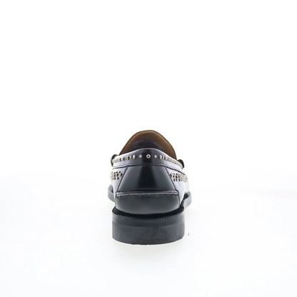 Sebago Dan Studs 77112RW-987 Mens Black Loafers & Slip Ons Penny Shoes