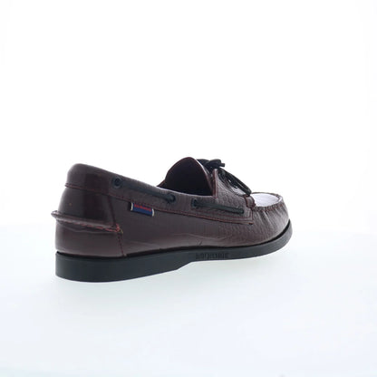 Sebago Portland Exotic Mens Burgundy Leather Loafers & Slip Ons Boat Shoes