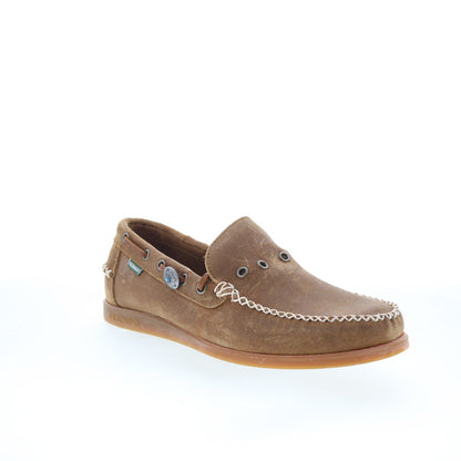 Sebago Scout Waxed Suede Mens Brown Suede Loafers & Slip Ons Boat Shoes