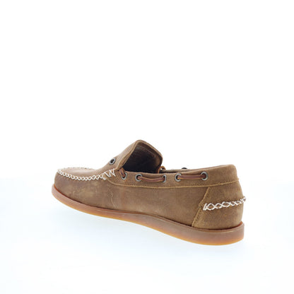 Sebago Scout Waxed Suede Mens Brown Suede Loafers & Slip Ons Boat Shoes