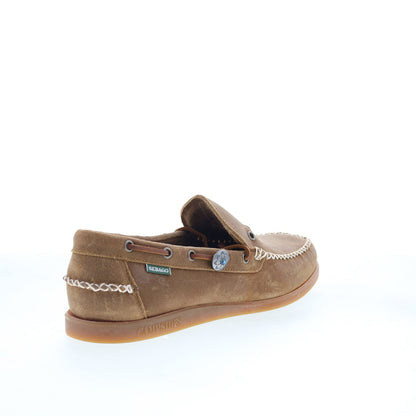 Sebago Scout Waxed Suede Mens Brown Suede Loafers & Slip Ons Boat Shoes
