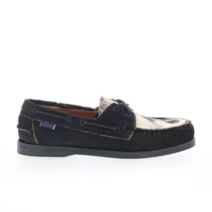 Sebago Portland Raw 781148W-987 Mens Black Loafers & Slip Ons Boat Shoes