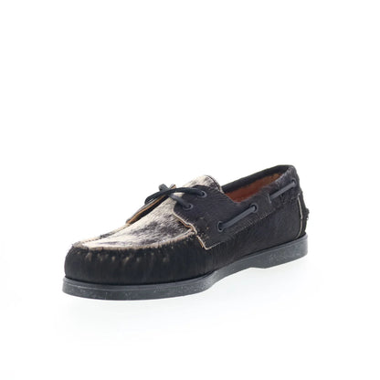 Sebago Portland Raw 781148W-987 Mens Black Loafers & Slip Ons Boat Shoes