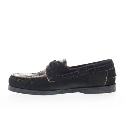 Sebago Portland Raw 781148W-987 Mens Black Loafers & Slip Ons Boat Shoes