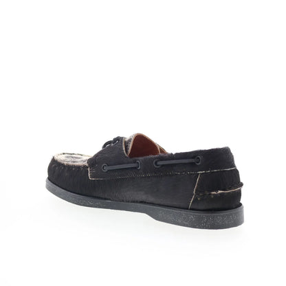 Sebago Portland Raw 781148W-987 Mens Black Loafers & Slip Ons Boat Shoes