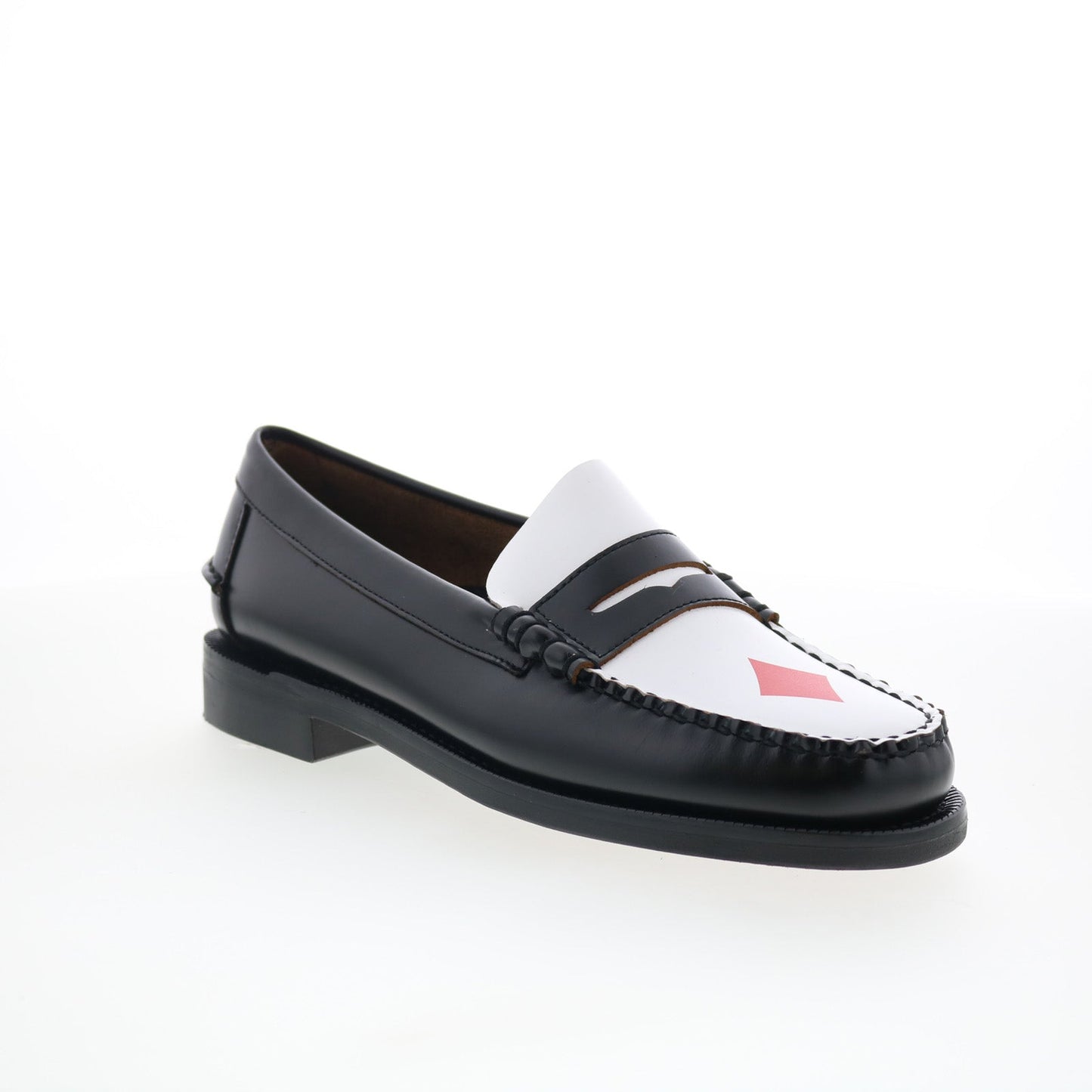 Sebago Classic Dan Gambling Mens Black Leather Loafers & Slip Ons Penny Shoes