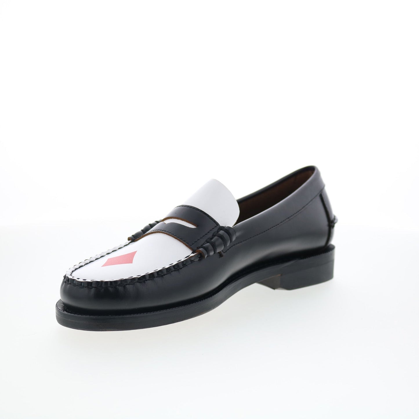 Sebago Classic Dan Gambling Mens Black Leather Loafers & Slip Ons Penny Shoes