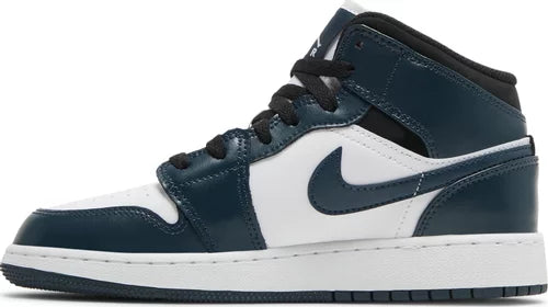 Nike Grade School Womens Air Jordan 1 Mid Sneakers - 'Armory Navy'