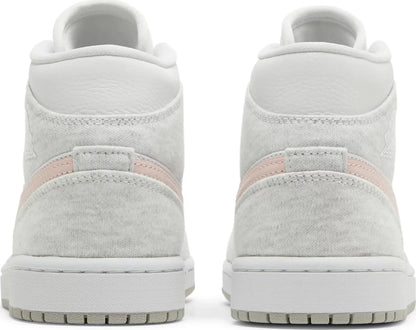 Nike Womens Air Jordan 1 Mid SE Sneakers - 'White Light Iron Ore'