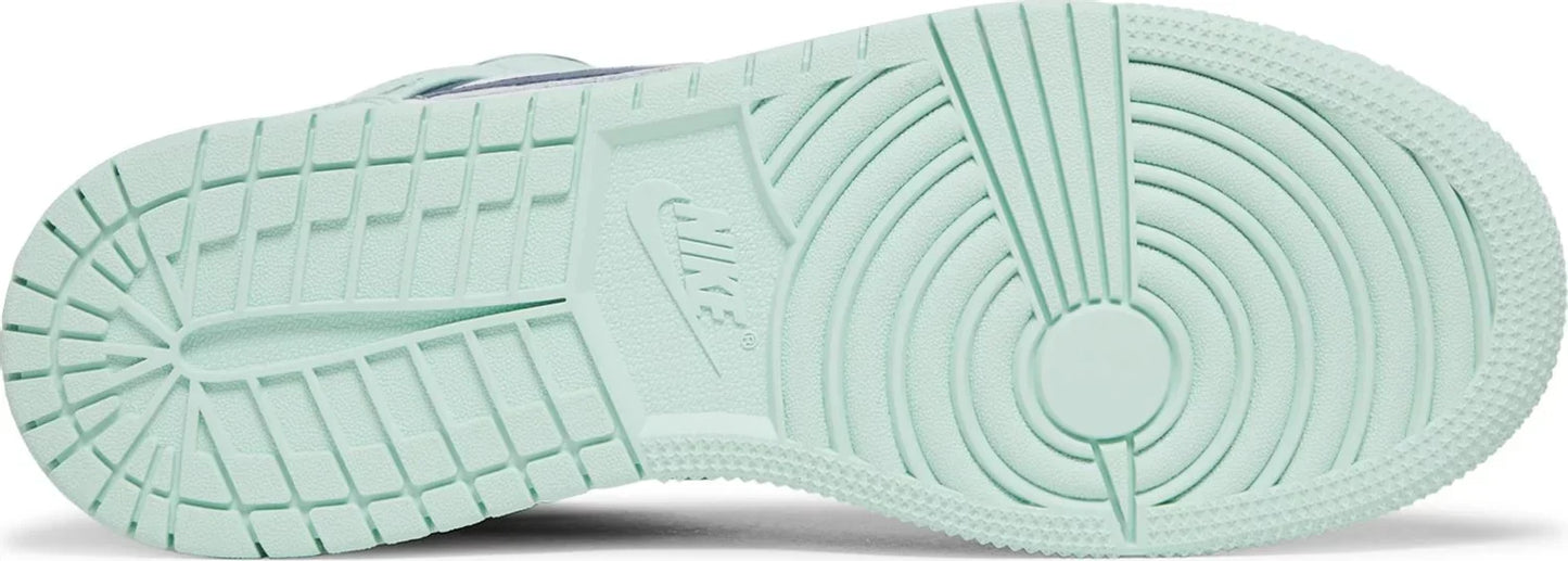 Nike Grade School Womens Air Jordan 1 Mid Sneakers - 'Blue Mint'