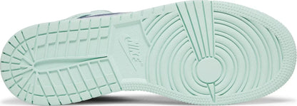 Nike Grade School Womens Air Jordan 1 Mid Sneakers - 'Blue Mint'