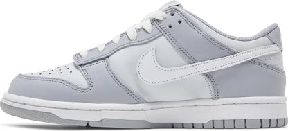 Nike Grade School Womens Dunk Low Sneakers - 'Pure Platinum Wolf Grey'