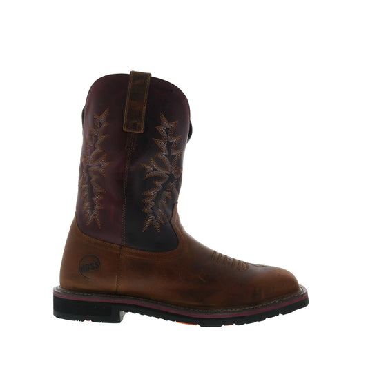 Hoss Hunch 92080 Mens Brown Leather Lace Up Work & Safety Boots