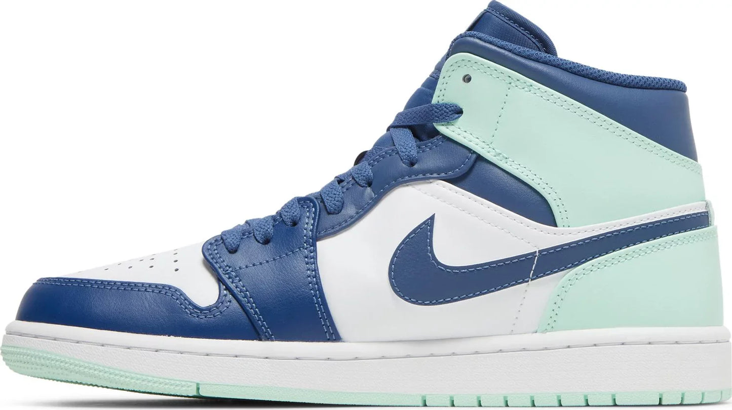 Nike Mens Air Jordan 1 Mid Sneakers - 'Blue Mint'