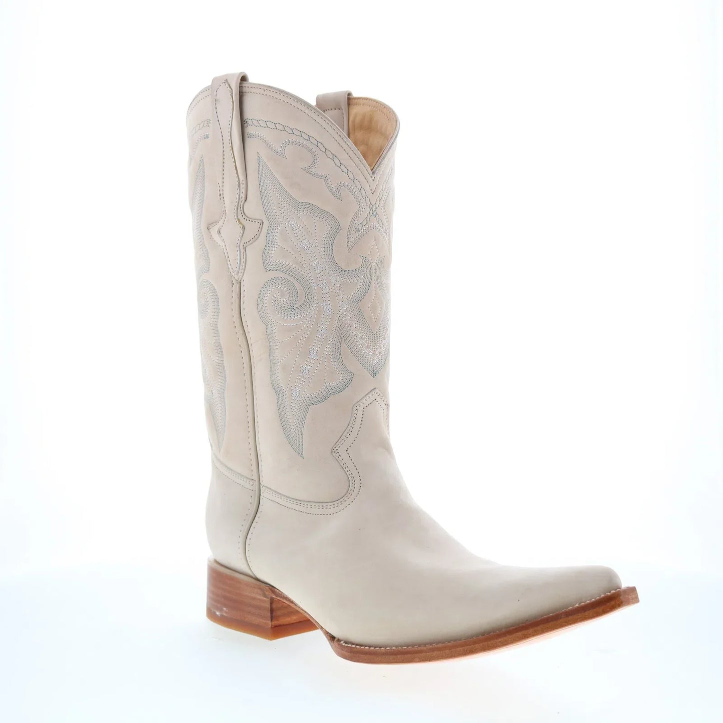 Los Altos Suede Boots XXX-Toe 956304 Mens Beige Wide Cowboy Western Boots