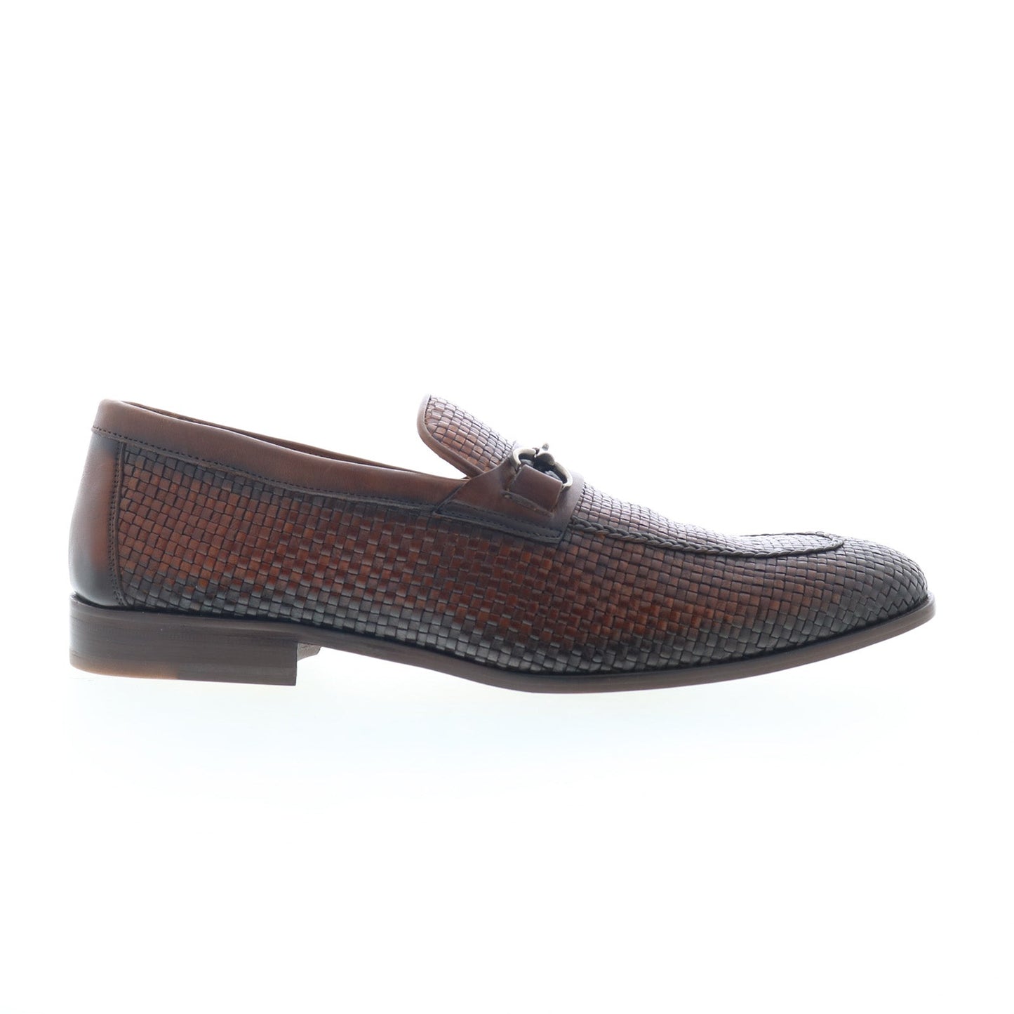 Mezlan Woven Leather Horsebit Loafers 9897 Mens Brown Loafers Casual Shoes