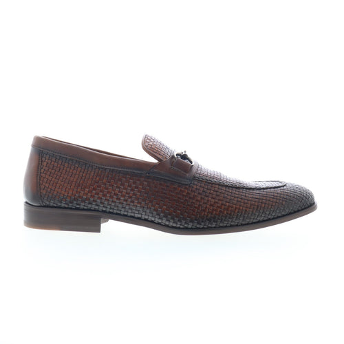 Mezlan Woven Leather Horsebit Loafers 9897 Mens Brown Loafers Casual Shoes