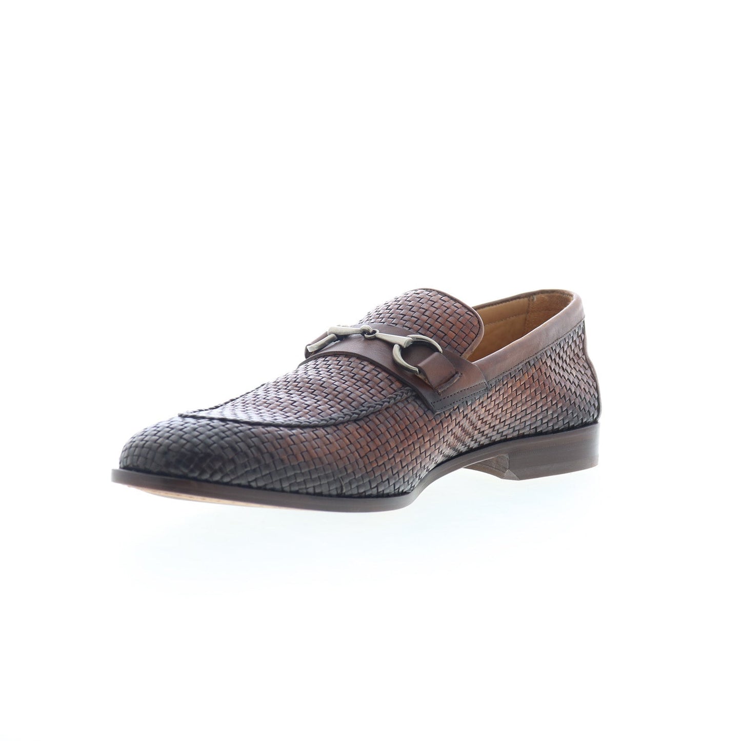 Mezlan Woven Leather Horsebit Loafers 9897 Mens Brown Loafers Casual Shoes