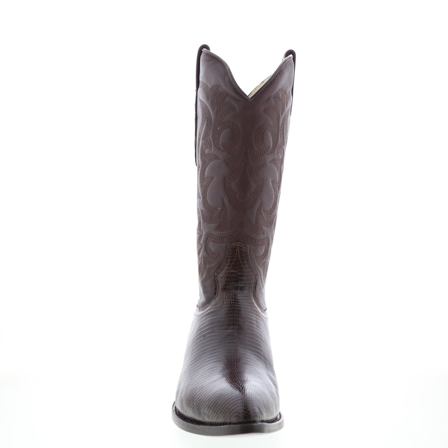 Los Altos J-Toe Ring Lizard 990607 Mens Brown Wide Cowboy Western Boots