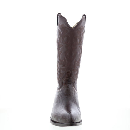 Los Altos J-Toe Ring Lizard 990607 Mens Brown Wide Cowboy Western Boots