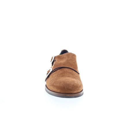 Di Bianco Albanella Mens Brown Suede Loafers & Slip Ons Casual Shoes