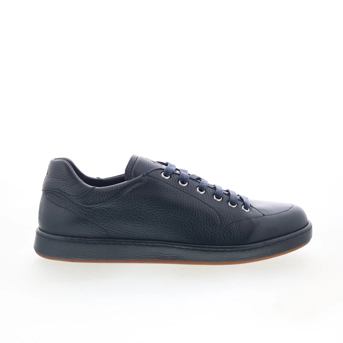 Di Bianco Arsoli Mens Blue Leather Lace Up Lifestyle Sneakers Shoes